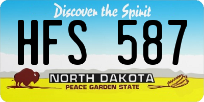 ND license plate HFS587