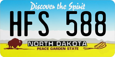 ND license plate HFS588