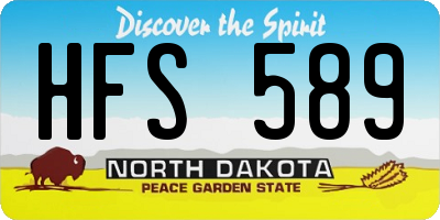 ND license plate HFS589