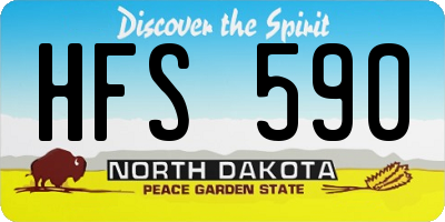 ND license plate HFS590