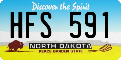 ND license plate HFS591