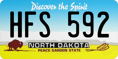 ND license plate HFS592