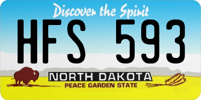 ND license plate HFS593