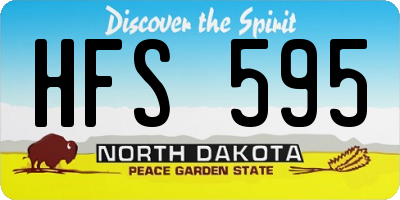 ND license plate HFS595