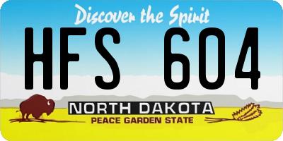 ND license plate HFS604