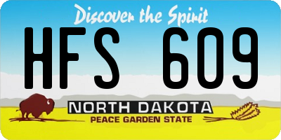 ND license plate HFS609
