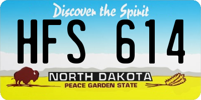 ND license plate HFS614