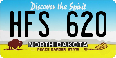 ND license plate HFS620