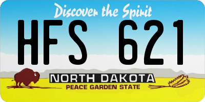 ND license plate HFS621