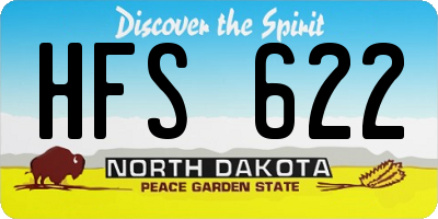 ND license plate HFS622