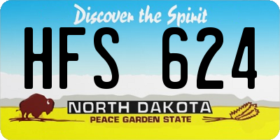 ND license plate HFS624