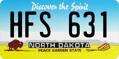ND license plate HFS631
