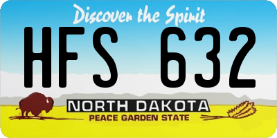 ND license plate HFS632