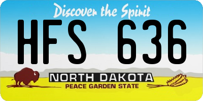 ND license plate HFS636