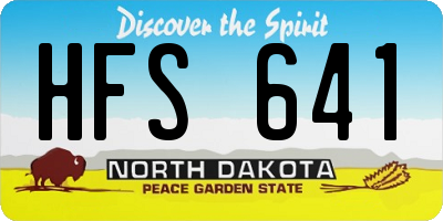 ND license plate HFS641