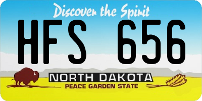 ND license plate HFS656