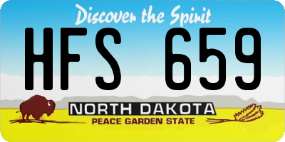 ND license plate HFS659