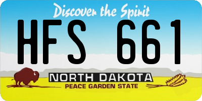 ND license plate HFS661