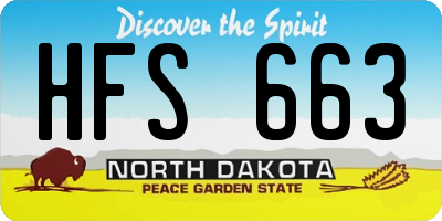 ND license plate HFS663