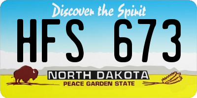 ND license plate HFS673