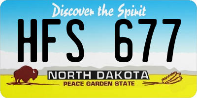 ND license plate HFS677