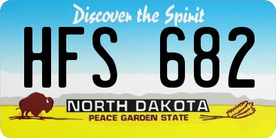 ND license plate HFS682