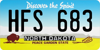 ND license plate HFS683