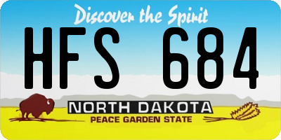 ND license plate HFS684