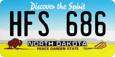 ND license plate HFS686