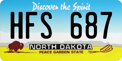 ND license plate HFS687