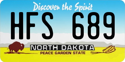 ND license plate HFS689