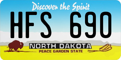 ND license plate HFS690