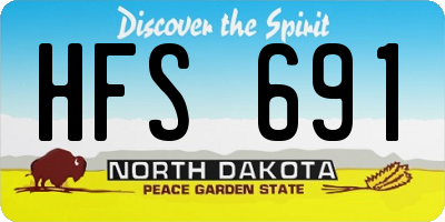 ND license plate HFS691