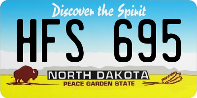 ND license plate HFS695