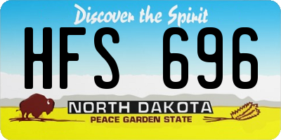 ND license plate HFS696