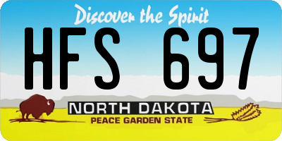 ND license plate HFS697