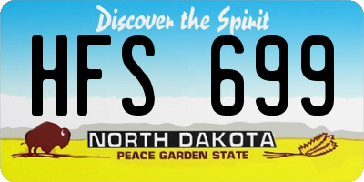 ND license plate HFS699