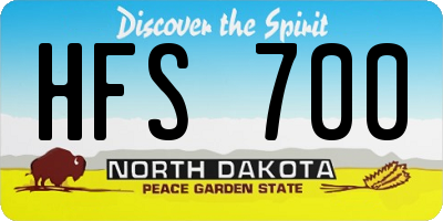 ND license plate HFS700