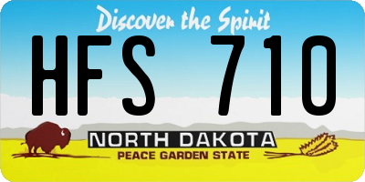 ND license plate HFS710