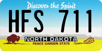 ND license plate HFS711