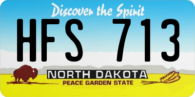 ND license plate HFS713