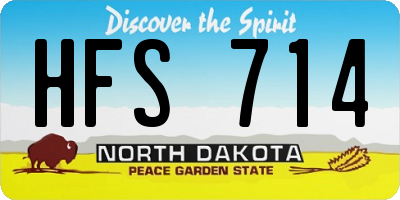 ND license plate HFS714