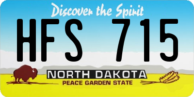 ND license plate HFS715