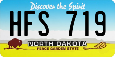 ND license plate HFS719