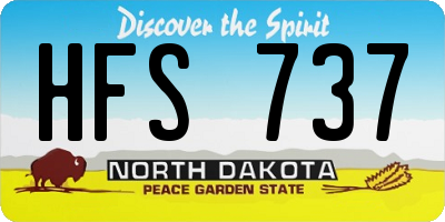 ND license plate HFS737