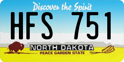 ND license plate HFS751