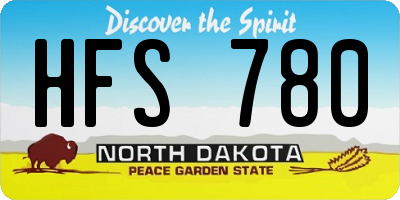 ND license plate HFS780
