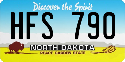 ND license plate HFS790