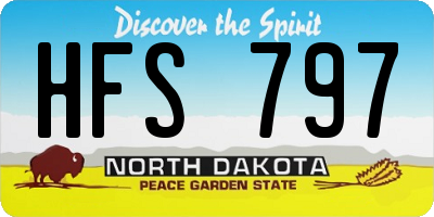 ND license plate HFS797