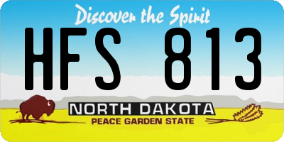 ND license plate HFS813